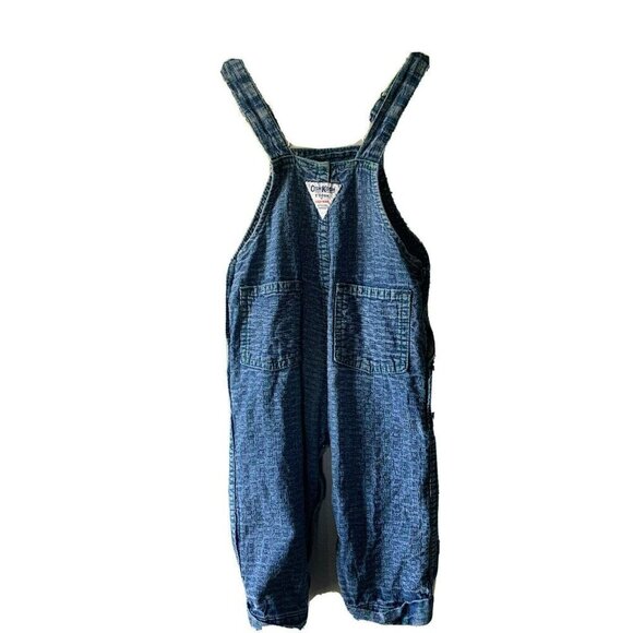 vintage oshkosh overalls denim vestbak Baby 18 Months Made In USA - Picture 4 of 8